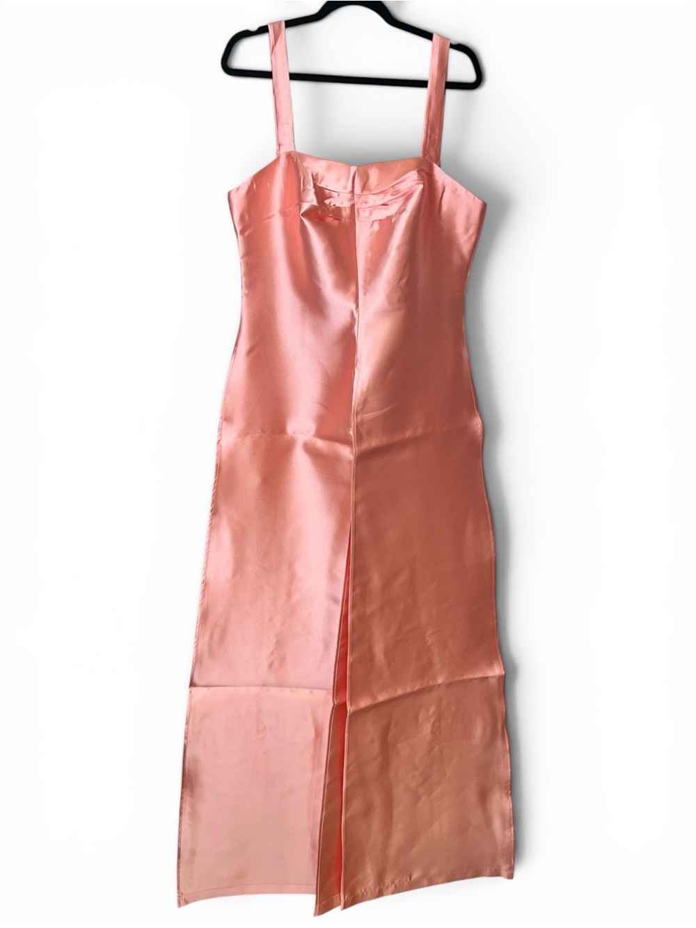 Andrea Iyamah Vasi Top Peach Satin Long Overlay Tunic Size L US 10 NWT - Picture 5 of 12